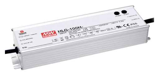 Convertisseur Mean Well - 100W max. - input 90-305V - output 24Vc - IP65 - non-dimmable - 220x68x38.8mm - CM10024OF