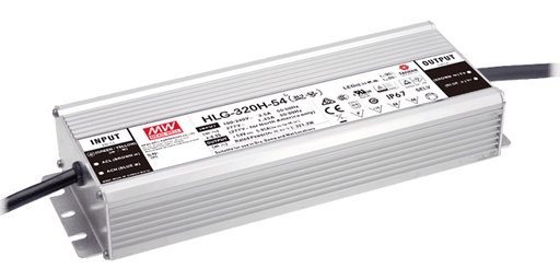 Convertisseur Mean Well - 320W max. - input 90-305V - output 24Vc - IP65 - non-dimmable - 252x90x43.8mm - CM32024OF