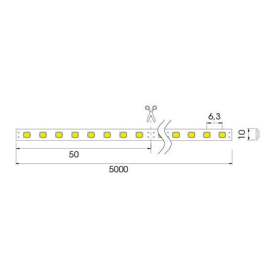 Rouleau 5m ECOflex 24W/m - CRI90 - IP20 