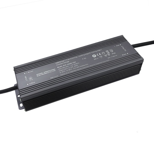 Convertisseur par découpage de phase - 200W max. - input 200-240V - output 24Vc - IP66 - dimmable - 256x78x47mm - CSC20024T