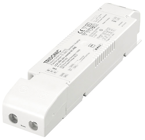 Convertisseur Tridonic - 35W max. - input 220-240V - output 24Vc - IP20 - Push DIM - dimmable DALI - 195x43x30.2mm - CT3524D